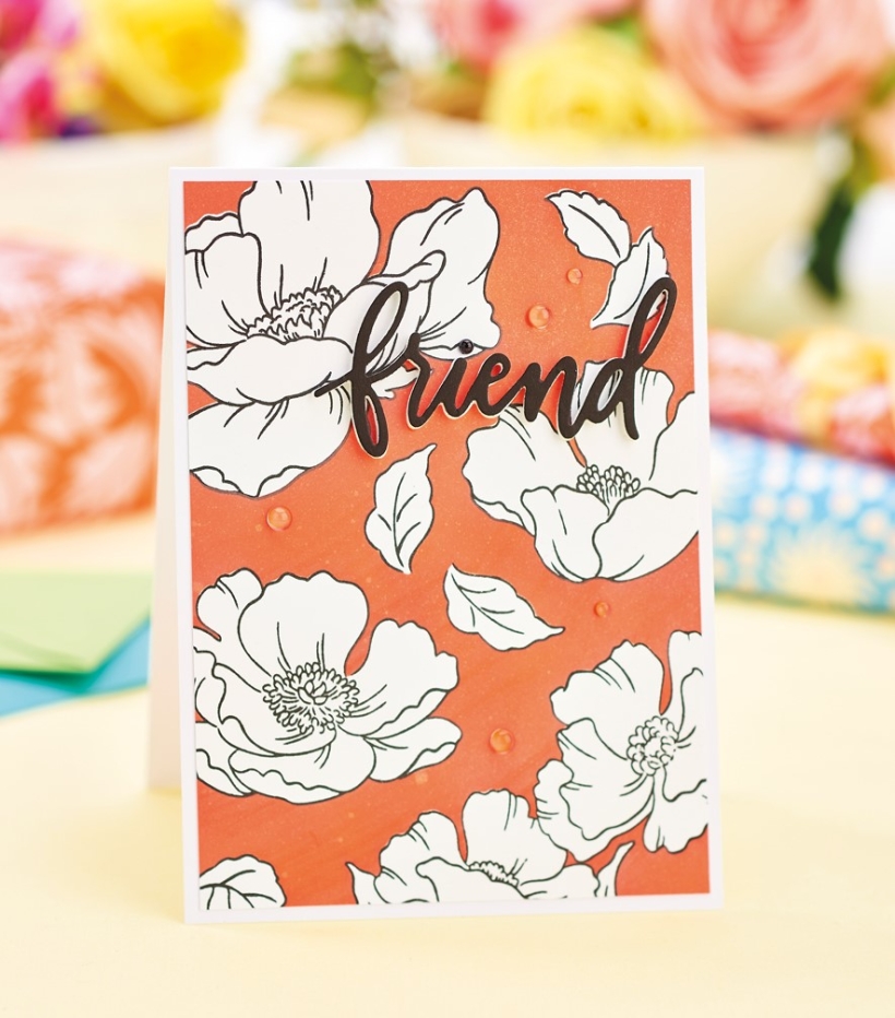 Stamp Masking Floral Card