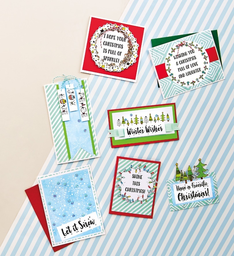 Festive Sentiment Cards