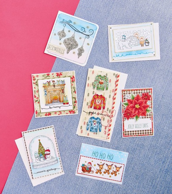 Hunkdory Christmas Digi Stamp Cards